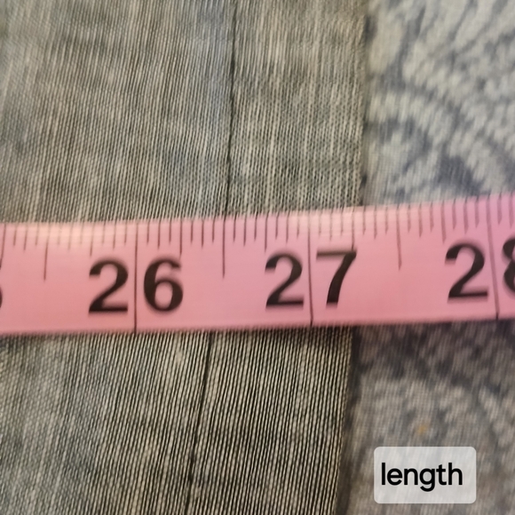 Marquis Junior's Mixed Media Chambray Knit Dress With Floral Applique Size M - Picture 9 of 11